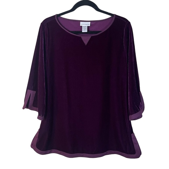 Soft Surroundings Velvet 3/4 sleeve Weekender Tunic Size MP - Picture 11 of 13
